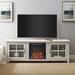 Charlton Home® Dake 70" Media Console w/ Electric Fireplace Included Wood/Glass in Brown | 24 H in | Wayfair 9286DBA22AEA4A5FAC4995F5FEF89248