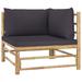Bay Isle Home™ Patio Corner Sofa w/ Cushions Bamboo in Brown | 23.6 H x 27.6 W x 23.6 D in | Wayfair B4A6D019863B4F3C95EB86D2F3DD2105