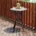 Lark Manor™ Alexamarie Metal Bistro Outdoor Table Metal in Brown | 41 H x 32 W x 32 D in | Wayfair CAE91D8D432845F7A57759039FA015C3