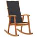 Red Barrel Studio® Rocking Chair Outdoor Rocking Chair w/ Cushions Solid Wood Acacia in Brown | 46.1 H x 22.4 W x 39.4 D in | Wayfair