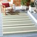 Green/White 63 x 0.2 in Area Rug - Beachcrest Home™ Aiken Striped Beige/Green Indoor/Outdoor Area Rug, Latex | 63 W x 0.2 D in | Wayfair