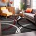 Black/Gray 63 x 0.39 in Area Rug - Wade Logan® Weekes Performance Area Rug in Gray/Red/Black | 63 W x 0.39 D in | Wayfair