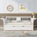 Red Barrel Studio® Twin Wooden Daybed w/ Trundle Bed Wood in White, Size 34.1 H x 41.0 W x 80.0 D in | Wayfair 72AB972E8E8C4F3B844F47CF71B06555