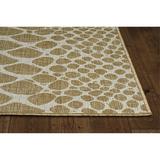 White 94 x 0.25 in Area Rug - Ebern Designs Jhanel Geometric Coral/Beige Indoor/Outdoor Area Rug | 94 W x 0.25 D in | Wayfair