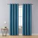 Latitude Run® Allizon Solid Blackout Thermal Grommet Curtain Panels Polyester in Green/Blue/Brown | 54 H in | Wayfair