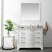 Andover Mills™ Goleta 42" Single Bathroom Vanity Set Wood/Marble in White | 34 H x 42 W x 22 D in | Wayfair 23F6B341B59441528A98129BDB6B9B18