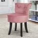 House of Hampton® Dammian Contemporary Velvet Vanity Chair Accent Rivet Chair Makeup Stool For Living Room Bedroom Pink Wood/Upholstered/Velvet | Wayfair