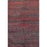 Abstract Contemporary Oriental Area Rug Hand-knotted Home Decor Carpet - 5'6" x 8'3"