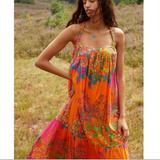 Anthropologie Dresses | Anthropologie Roopa Pemmaraju Maxi Dress Nwt | Color: Orange/Pink | Size: Xs
