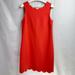 J. Crew Dresses | J Crew Scalloped Hem Sheath Dress | Color: Red | Size: 12