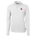Men's Cutter & Buck White Oklahoma Sooners Virtue Eco Pique Recycled Quarter-Zip Jacket