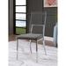Set of 2 Acrylic and Leatherette and Metal Dining Chairs