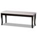Cornelie Modern and Contemporary Transitional Fabric Upholstered and Dark Brown Finished Wood Dining Bench