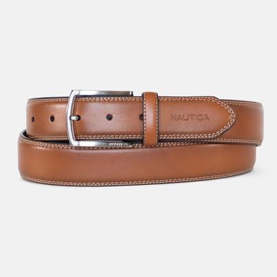 Nautica Men's Double-Stitch Belt Military Tan, 38W