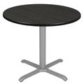 "Via 42"" Round X-Base Table- Ash Grey/Grey - Regency TVX42RNDAGGY"