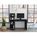 Tekoa Desk Light Gray, With 4 Shelves, Smokey Oak/White Color - FM Furniture FM5559ELI