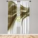 East Urban Home Microfiber Floral Semi-Sheer Rod Pocket Curtain Panels Microfiber in Brown | 95 H in | Wayfair 51BC8874D3E34BFD90BD29F27574872E