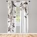 East Urban Home Microfiber Floral Semi-Sheer Rod Pocket Curtain Panels Microfiber in Brown | 63 H in | Wayfair F2F78B63CAB84A84ABA0A6D6C53429D1