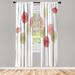East Urban Home Microfiber Floral Semi-Sheer Rod Pocket Curtain Panels Microfiber in Red/Brown | 63 H in | Wayfair 9782EDEB09CD4273B42A75E147986DA7