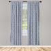 East Urban Home Microfiber Floral Semi-Sheer Rod Pocket Curtain Panels Microfiber in Blue/Green/White | 95 H in | Wayfair