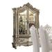 Bloomsbury Market Caerwen Lighted Curio Cabinet Wood in White | 92 H x 54 W x 21 D in | Wayfair 879E034890EC41DEBA813060CBDC6145