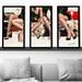 Rosdorf Park Girl's Night by Jodi - 3 Piece Picture Frame Graphic Art Plastic/Acrylic in Black/Red | 52.5 H x 33.5 W x 1 D in | Wayfair