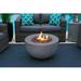 Brayden Studio® Awen 17" H x 30" W Concrete Outdoor Fire Pit Table w/ Lid Concrete in Gray/White | 17 H x 30 W x 30 D in | Wayfair