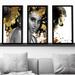 Everly Quinn Afrique Model 5 by Jodi - 3 Piece Picture Frame Painting Plastic/Acrylic in Black | 40.5 H x 25.5 W x 1 D in | Wayfair