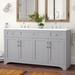 Lark Manor™ Hitchin 60" Double Bathroom Vanity Set Wood/Marble in Gray | 34 H x 60 W x 22 D in | Wayfair D5DBB6939F2A4878B8CE111010B647D3