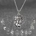 Collier Vintage à longues chaînes pour hommes et femmes couleur argent 11 styles pendentif Boxer