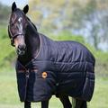 Rambo Ionic Stable Blanket - 84 - Medium (200 g) - Black w/ Black and Orange - Smartpak