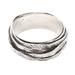 I'm Yours,'Men's Sterling Silver Band Ring with Oxidized Finish'