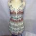Free People Dresses | Free People Floral And Striped Dress Sz Xs | Color: Cream/Orange | Size: Xs
