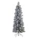 Puleo International 4.5' Flocked Pencil Artificial Christmas Tree