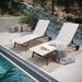Pellebant 2PCS Outdoor Chaise Lounge Chair with Wheels - N/A