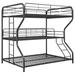 Coaster Furniture Garner Gunmetal Triple Bunk Bed with Ladder