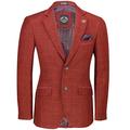 Men’s Tweed Blazer Retro 1920s Style Tailored Fit Smart Suit Jacket [AMZCH-BLZ-DRACO-1-RED-52]