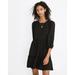 Madewell Dresses | Madewell Puff-Sleeve Ruffle Hem Mini Dress 00 | Color: Black | Size: 00