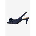 Wide Width Women's Yazmine Slingback Pump by J. Renee in Navy (Size 11 W)