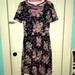 Lularoe Dresses | Large Lularoe Amelia | Color: Black/Pink | Size: L