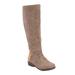 Wide Width Women's The Indie Wide Calf Boot by Comfortview in Dark Taupe (Size 8 1/2 W)