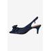 Wide Width Women's Yazmine Slingback Pump by J. Renee in Navy (Size 10 1/2 W)