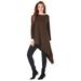 Plus Size Women's Asymmetric Ultra Femme Tunic by Roaman's in Chocolate (Size 26/28) Long Shirt