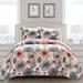 Lush Décor Leah Quilt Blue 3Pc Set by Lush Décor in Coral Gray (Size FL/QUE)