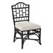 Braxton Culler Chippendale Side Dining Chair Upholstered/Wicker/Rattan in Gray/Black | 40 H x 22 W x 25 D in | Wayfair 970-028/0851-94/ANTBLACK