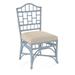 Braxton Culler Chippendale Side Dining Chair Upholstered/Wicker/Rattan in Gray/Blue | 40 H x 22 W x 25 D in | Wayfair 970-028/0519-54/SEAGLASS