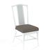 Braxton Culler Drury Lane Slat Back Side Dining Chair Upholstered/Wicker/Rattan in White | 39 H x 19 W x 25 D in | Wayfair