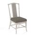 Braxton Culler Drury Lane Slat Back Side Dining Chair Upholstered/Wicker/Rattan in White/Black | 39 H x 19 W x 25 D in | Wayfair