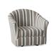 Barrel Chair - Braxton Culler Weston 34" Wide Swivel Barrel Chair Cotton/Fabric in Blue/White/Navy | 32 H x 34 W x 34 D in | Wayfair