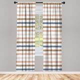 East Urban Home Microfiber Floral Semi-Sheer Rod Pocket Curtain Panels Microfiber in Gray/Brown | 63 H in | Wayfair